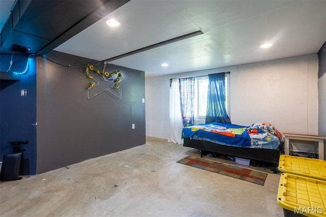 13012 Hencher Rd, De Soto, MO 63020 - bedroom with concrete flooring and recessed lighting