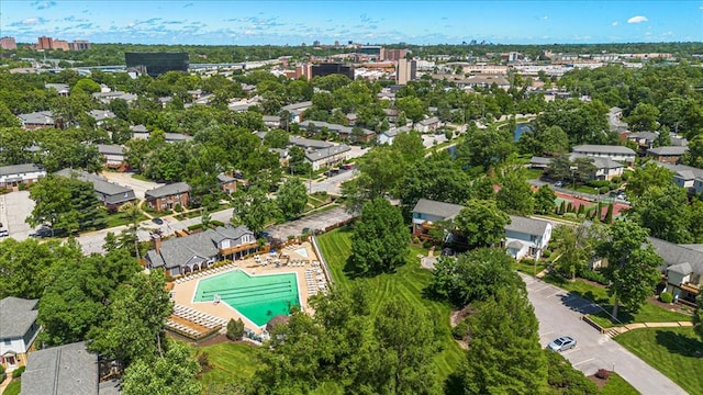 1721 Blue Jay Cv, Saint Louis, MO 63144 - aerial view of property's location featuring a pool area