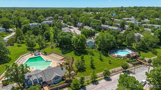 1721 Blue Jay Cv, Saint Louis, MO 63144 - bird's eye view of a pool area