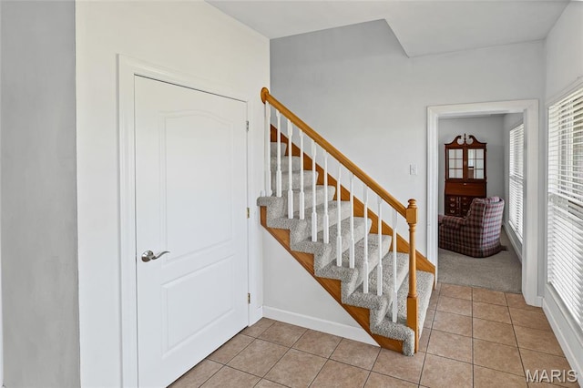 6517 Augies Way Pl, Millstadt, IL 62260 - stairs with healthy amount of natural light and tile patterned flooring