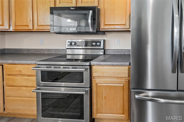6517 Augies Way Pl, Millstadt, IL 62260 - kitchen with appliances with stainless steel finishes and dark countertops
