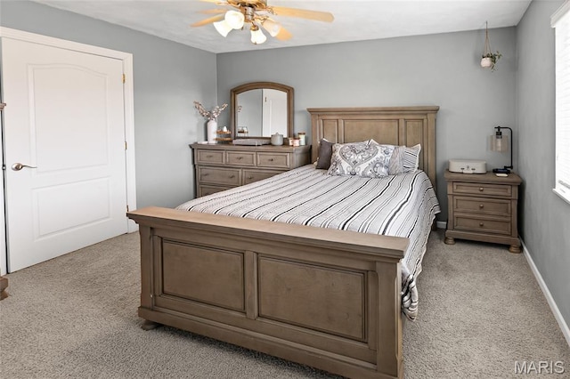 6517 Augies Way Pl, Millstadt, IL 62260 - bedroom with light colored carpet and ceiling fan