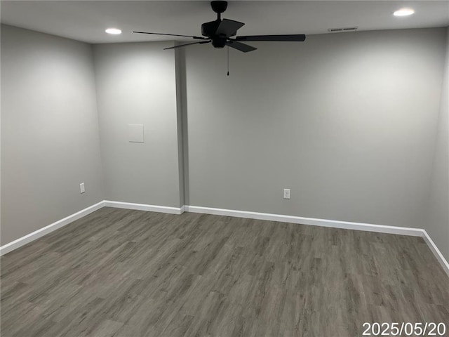 14 Mandy Ct, Troy, MO 63379 - empty room featuring baseboards, wood finished floors, a ceiling fan, and recessed lighting