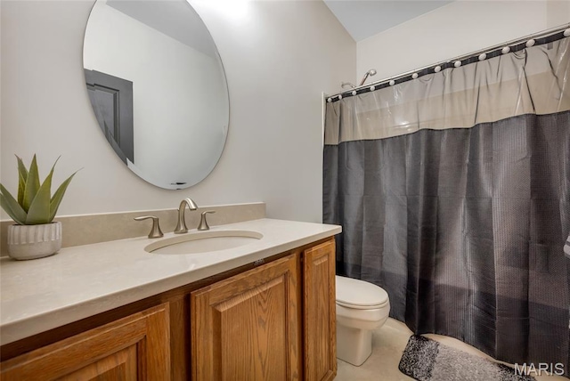 15 Eagles Way Ln, Lake St Louis, MO 63367 - bathroom featuring vanity, tile patterned flooring, and a shower with curtain