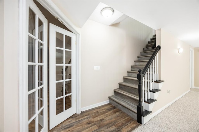 3 Wedgewood Ct, Edwardsville, IL 62025 - stairs featuring baseboards and french doors
