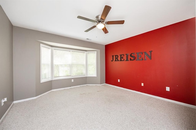 3 Wedgewood Ct, Edwardsville, IL 62025 - empty room with carpet flooring, ceiling fan, and baseboards