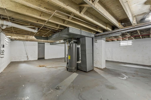 7348 Grand Dr, Pagedale, MO 63133 - below grade area featuring gas water heater and heating unit