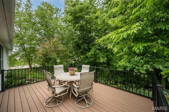 3414 Bedford Falls Dr, Wentzville, MO 63385 - deck with outdoor dining area