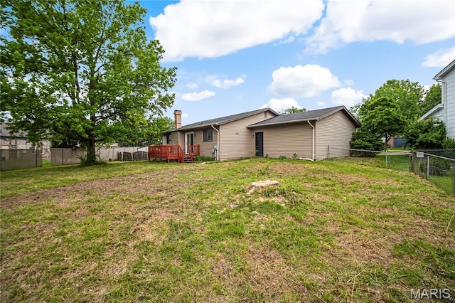 3853 Birkemeier Ct, Florissant, MO 63034 - view of yard featuring a deck