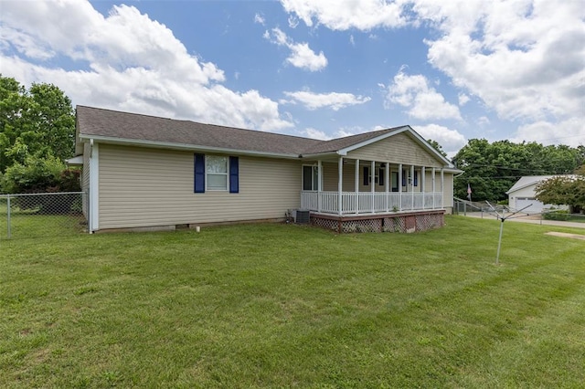 1111 Bluffview Dr, Desloge, MO 63628 - view of front of home with covered porch and cooling unit