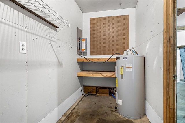 1111 Bluffview Dr, Desloge, MO 63628 - utility room with electric water heater and electric panel