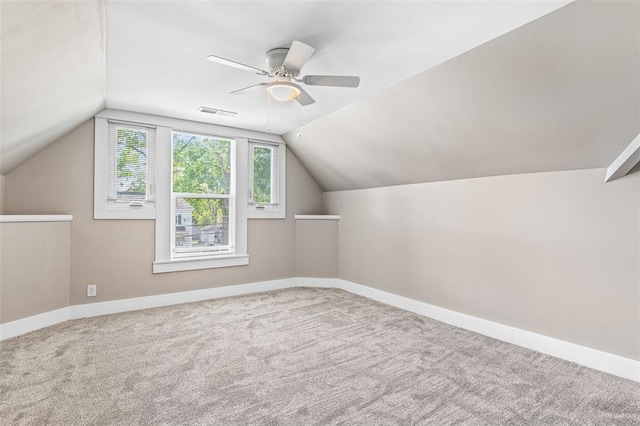 305 W 1st St, Farmington, MO 63640 - bonus room with vaulted ceiling, a ceiling fan, carpet, and baseboards