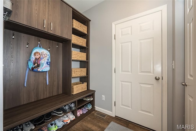 1510 Kennabrooke Ct, Saint Louis, MO 63146 - mudroom with dark wood finished floors and baseboards