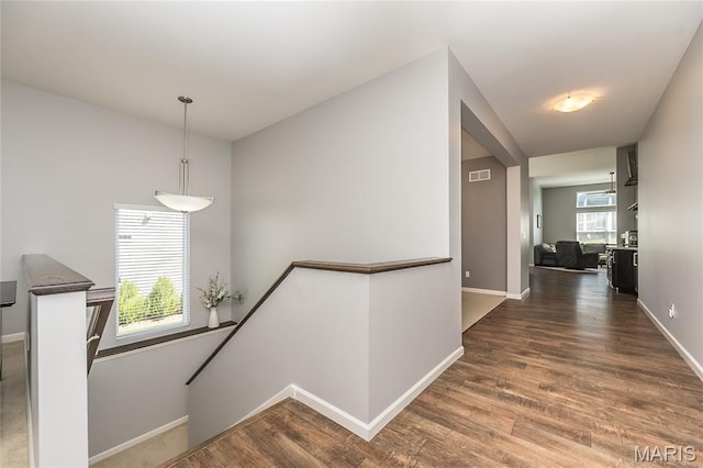 1510 Kennabrooke Ct, Saint Louis, MO 63146 - hallway featuring an upstairs landing and wood finished floors