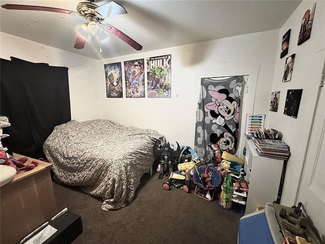 155 W Bonfils St, Troy, MO 63379 - bedroom with carpet flooring and a ceiling fan