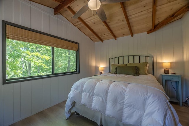 2349 Trautwein Dr, Innsbrook, MO 63390 - bedroom featuring wood finished floors, wood ceiling, and ceiling fan