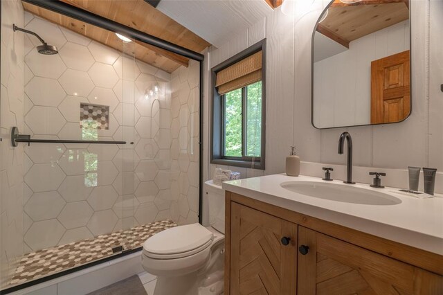 2349 Trautwein Dr, Innsbrook, MO 63390 - bathroom featuring vanity, a stall shower, and toilet