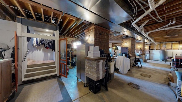 1107 N 2nd St, Saint Charles, MO 63301 - unfinished basement with stairway