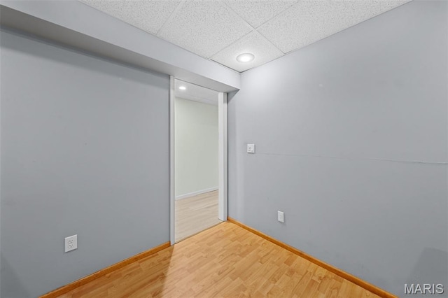 3060 Almond Tree Dr, Saint Peters, MO 63376 - unfurnished room with light wood-style floors, a paneled ceiling, and recessed lighting