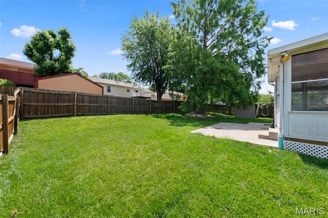3060 Almond Tree Dr, Saint Peters, MO 63376 - fenced backyard featuring a patio area