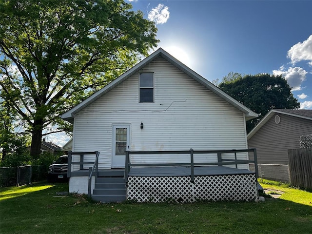 1638 Poplar St, Granite City, IL 62040 - rear view of property with a deck