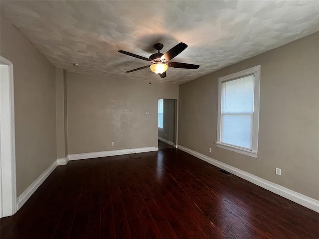 1638 Poplar St, Granite City, IL 62040 - unfurnished room featuring baseboards, wood-type flooring, and a ceiling fan