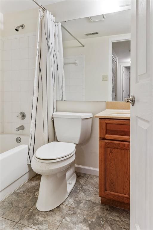 7611 Triwoods Dr Unit D, Shrewsbury, MO 63119 - full bathroom with shower / bath combination with curtain, vanity, toilet, and baseboards