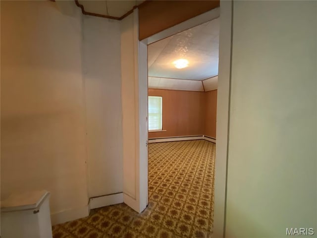 405 W 18th St, Hermann, MO 65041 - hall with a baseboard heating unit and baseboards