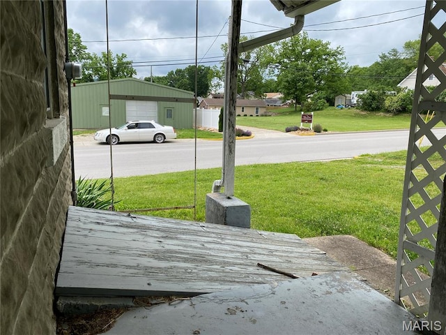 405 W 18th St, Hermann, MO 65041 - view of grassy yard with a garage