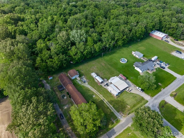 21604 Fox Dr, Carlyle, IL 62231 - aerial overview of property's location featuring a heavily wooded area
