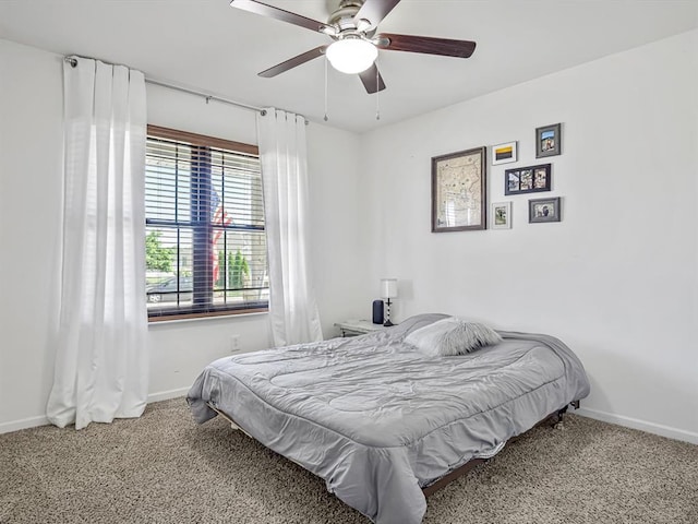 726 Pheasant Run, Waterloo, IL 62298 - carpeted bedroom featuring baseboards and a ceiling fan
