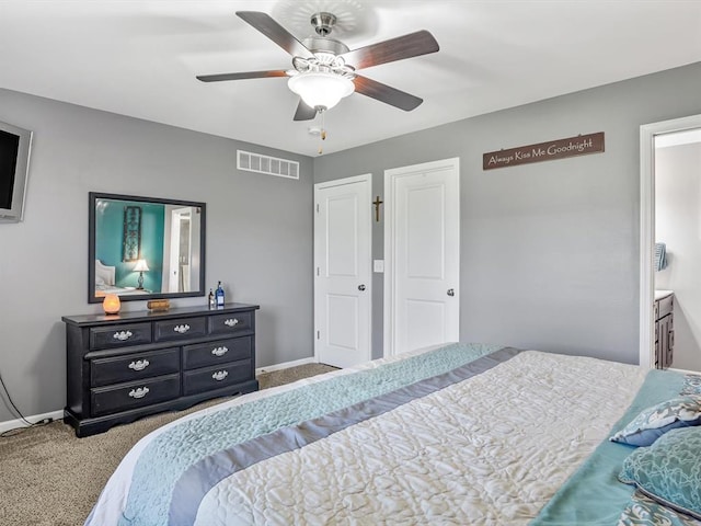 726 Pheasant Run, Waterloo, IL 62298 - bedroom featuring carpet flooring, baseboards, and ceiling fan
