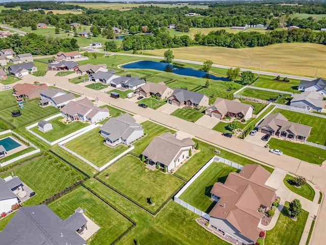 726 Pheasant Run, Waterloo, IL 62298 - aerial perspective of suburban area with a nearby body of water