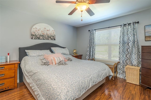 983 Fairway Dr, Union, MO 63084 - bedroom with wood finished floors and a ceiling fan