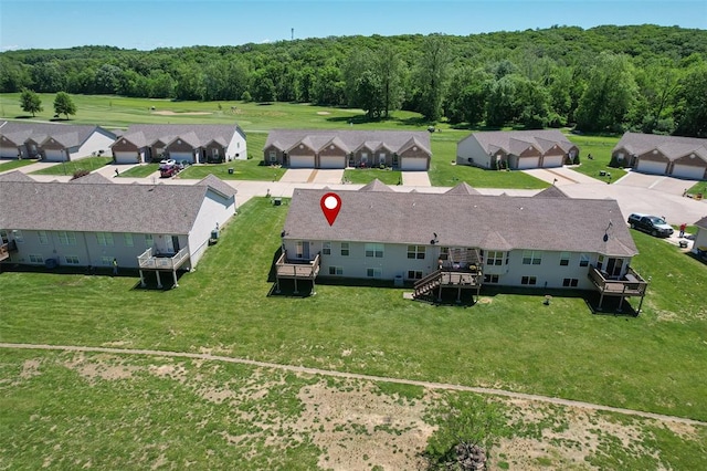 983 Fairway Dr, Union, MO 63084 - aerial view of residential area with a heavily wooded area