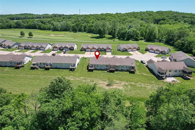 983 Fairway Dr, Union, MO 63084 - aerial view of residential area featuring a heavily wooded area