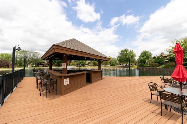 1001 Hemingway Ln Unit H, Weldon Spring, MO 63304 - dock featuring a deck with water view
