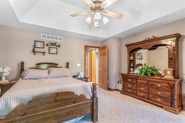 1308 Maggie Cir, Bonne Terre, MO 63628 - bedroom featuring carpet floors, ceiling fan, and baseboards