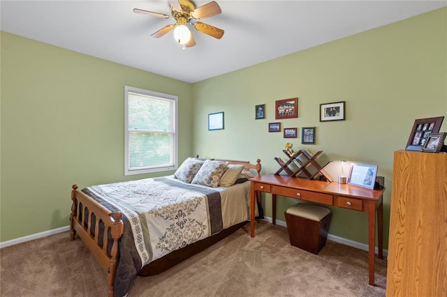4501 Eli Dr I, Unit I, MO 63128 - carpeted bedroom with baseboards and ceiling fan