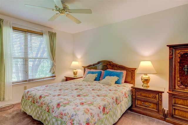 717 Sugar Glen Dr Unit 1, Saint Peters, MO 63376 - bedroom with carpet floors, ceiling fan, and baseboards