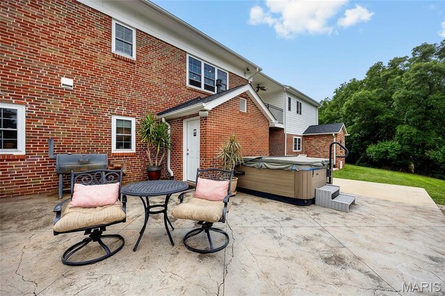 2785 Marble Springs Rd, Barnhart, MO 63012 - view of patio with a hot tub and area for grilling