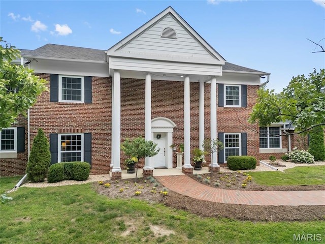 2785 Marble Springs Rd, Barnhart, MO 63012 - greek revival house featuring brick siding and a front yard