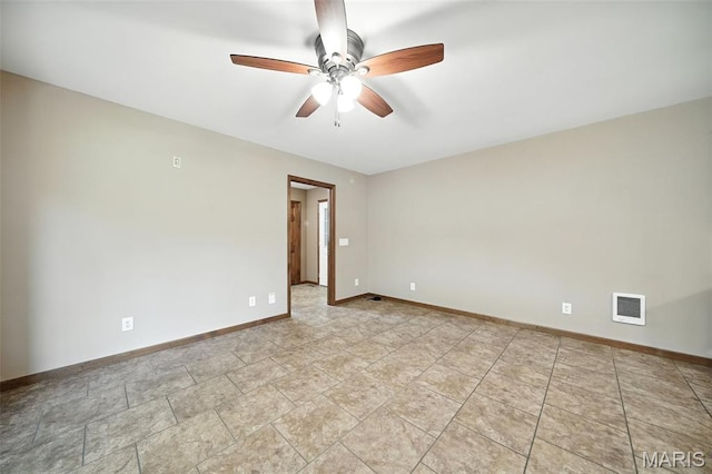 20731 Columbine Dr, Warrenton, MO 63383 - spare room with ceiling fan and baseboards