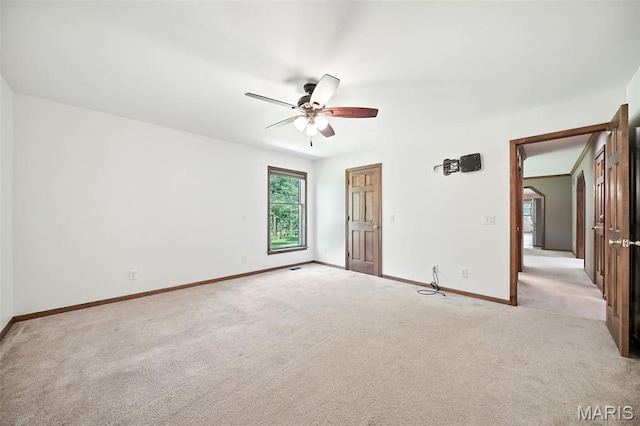 20731 Columbine Dr, Warrenton, MO 63383 - unfurnished bedroom featuring light colored carpet and ceiling fan