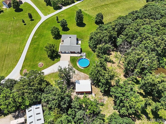 20731 Columbine Dr, Warrenton, MO 63383 - bird's eye view of a pool
