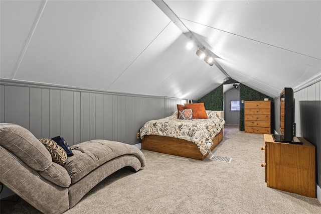 4444 Taft Ave, Saint Louis, MO 63116 - bedroom with vaulted ceiling and carpet flooring