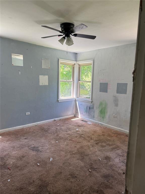 9915 N Rd, Fairview Heights, IL 62208 - carpeted spare room with a ceiling fan and baseboards