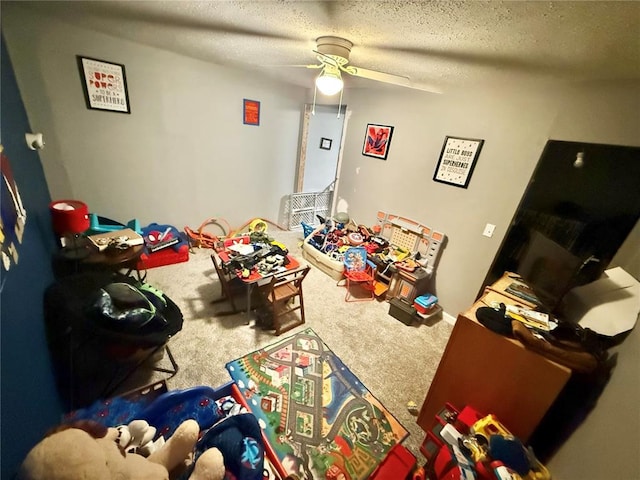 723 Ada St, Bismarck, MO 63624 - game room with ceiling fan and carpet floors