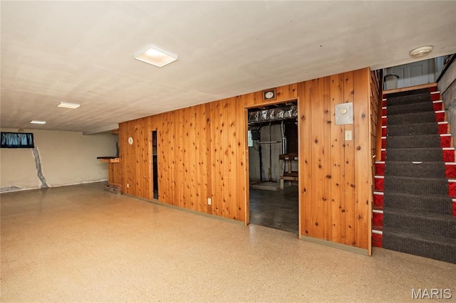 1968 Centurion Dr, Fenton, MO 63026 - finished below grade area with tile patterned floors, stairs, and wooden walls