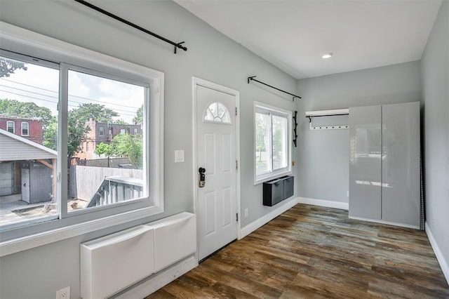 4412 Chouteau, Saint Louis, MO 63110 - foyer entrance featuring dark wood finished floors and baseboards